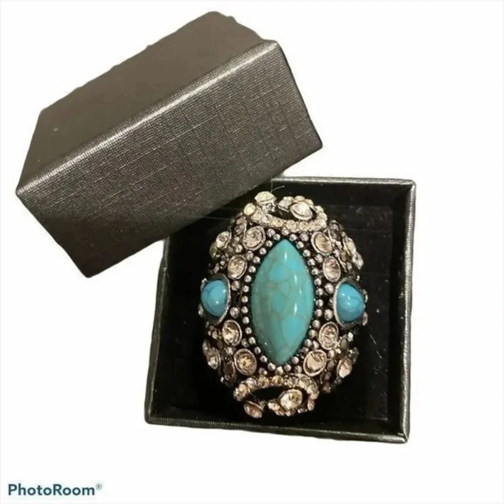 - Vintage natural stone ring NWBox